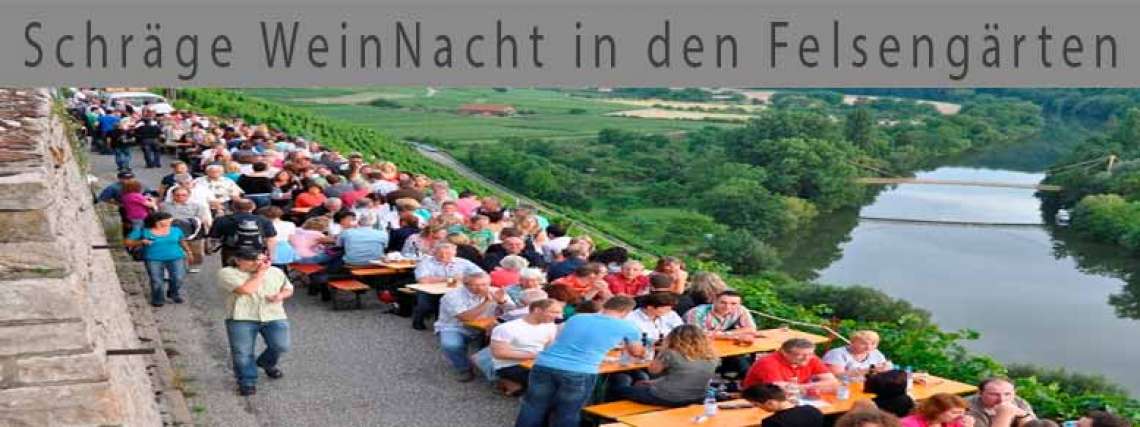 Die Schräge WeinNacht in den Felsengärten Hessigheim